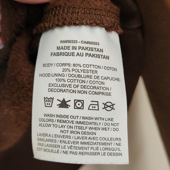 Nike Large Brown Pullover Hoodie with Embroidered Swoosh Logo - Picture 5 of 5